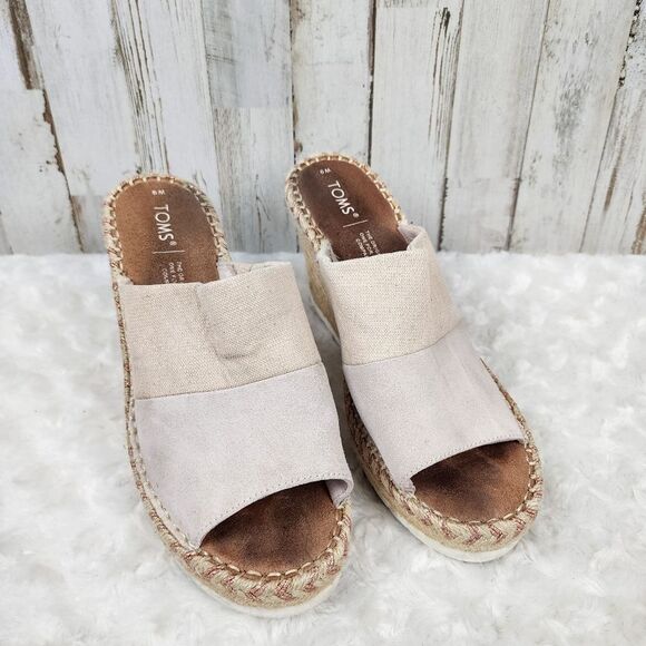 Toms Monica Mule Sandals Tan Size 9 - Picture 1 of 9